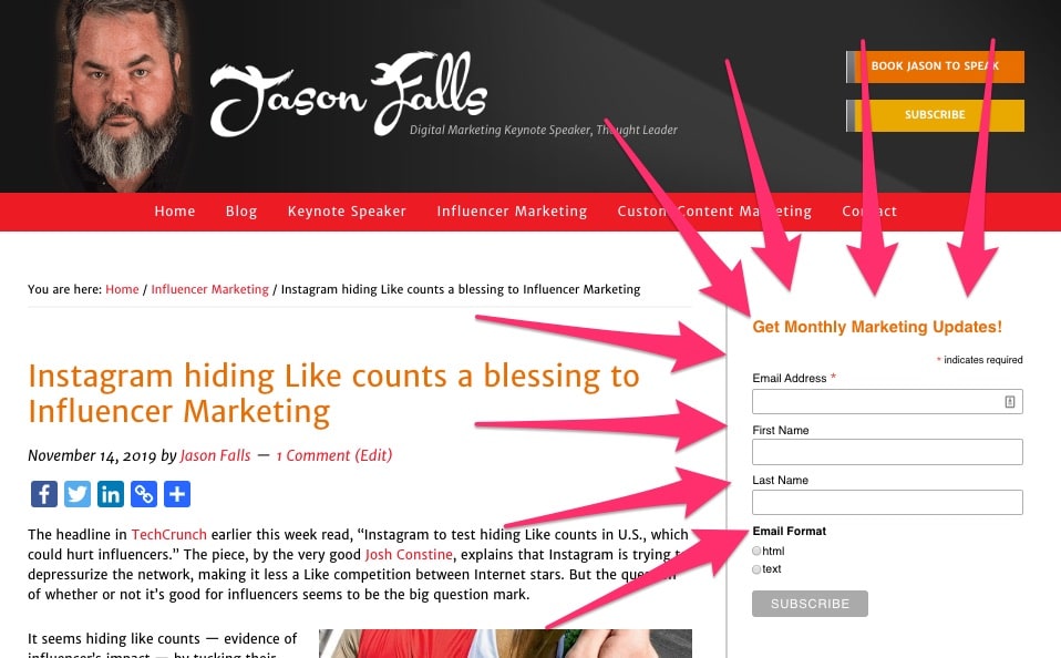 Where Jason Falls Builds His List